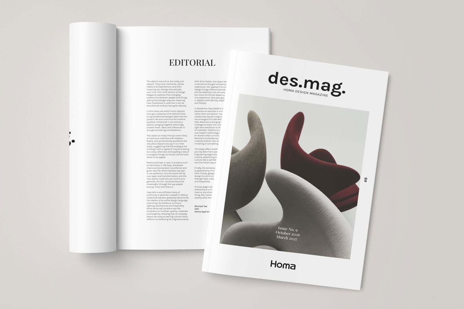 Homa Design Magazine Issue 9 — Editorial
